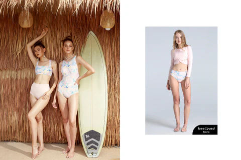 Surface pattern design for beachwear