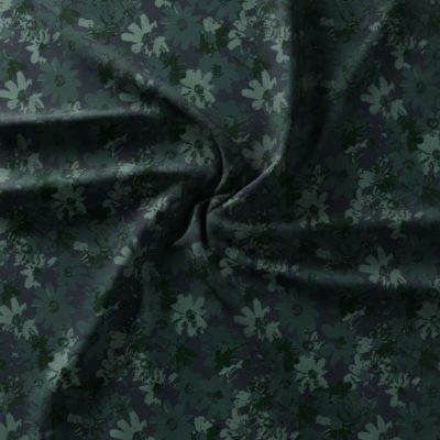 Green watercolor flower