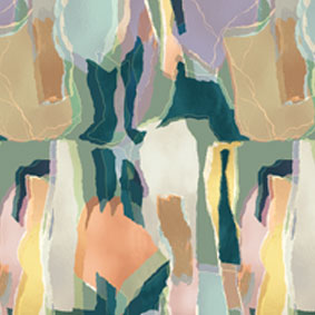 Abstract art deco surface pattern design with ripped paper vibe.