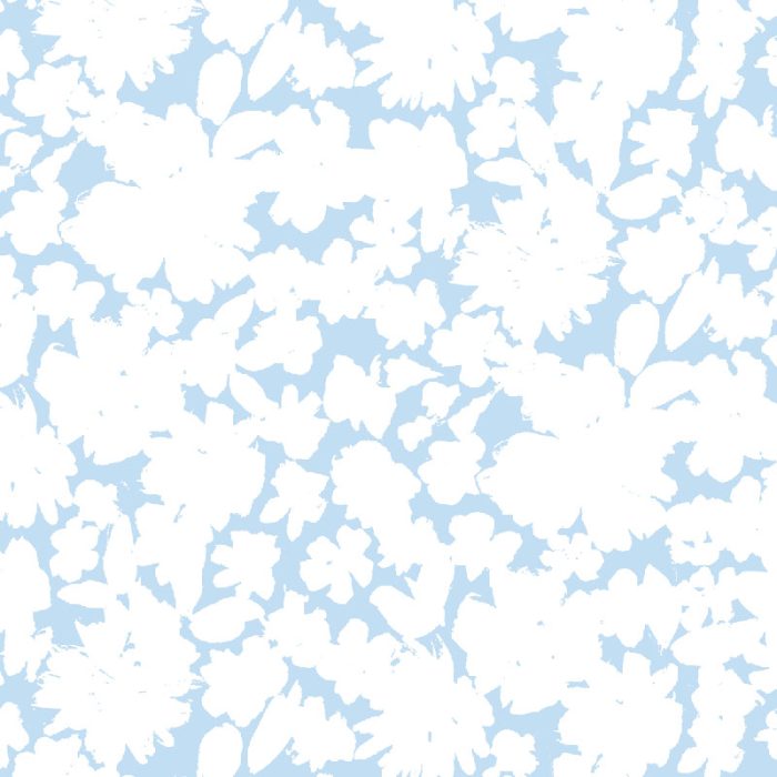Blue and white flower silhouette surface art pattern surface art by Susanna Nousiainen Studio detail