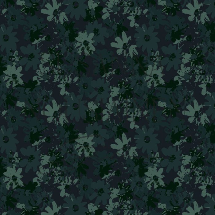 Green watercolor Flowers surface art pattern surface art by Susanna Nousiainen Studio