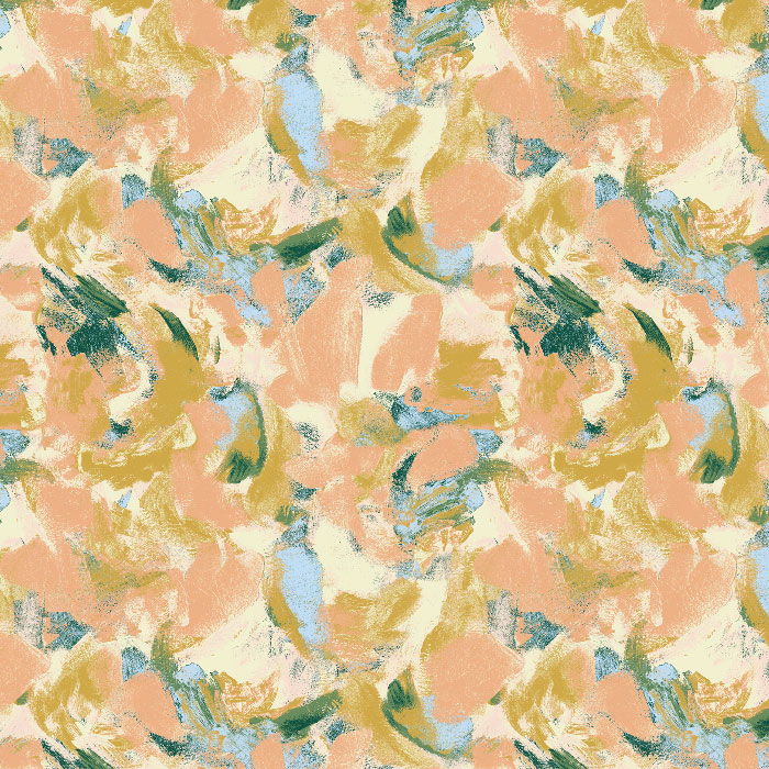 Abstract tulips floral pattern pink and yellow detail surface art by Susanna Nousiainen
