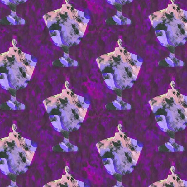 Purple pot surface art repeating pattern full scale image by Susanna Nousiainen