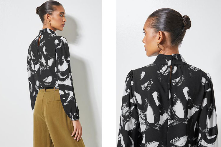 Black painted marks surface pattern design