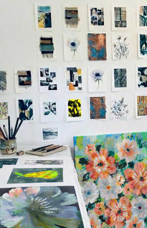 Wall art studio space