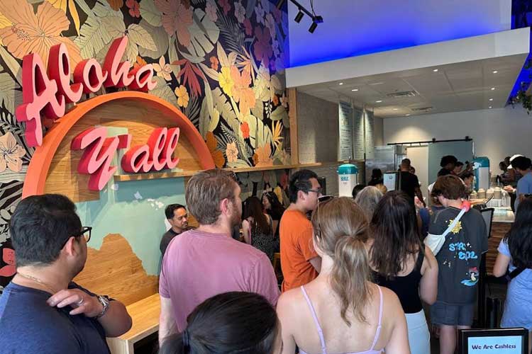 Aloha walls slush ice shop Wall art work Susanna Nousiainen