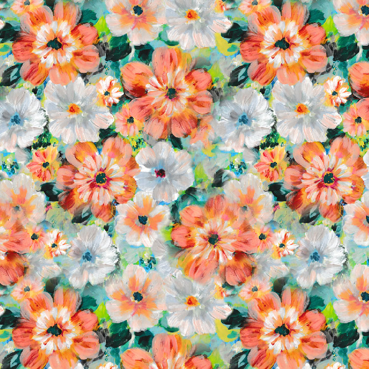 Bright flower garden