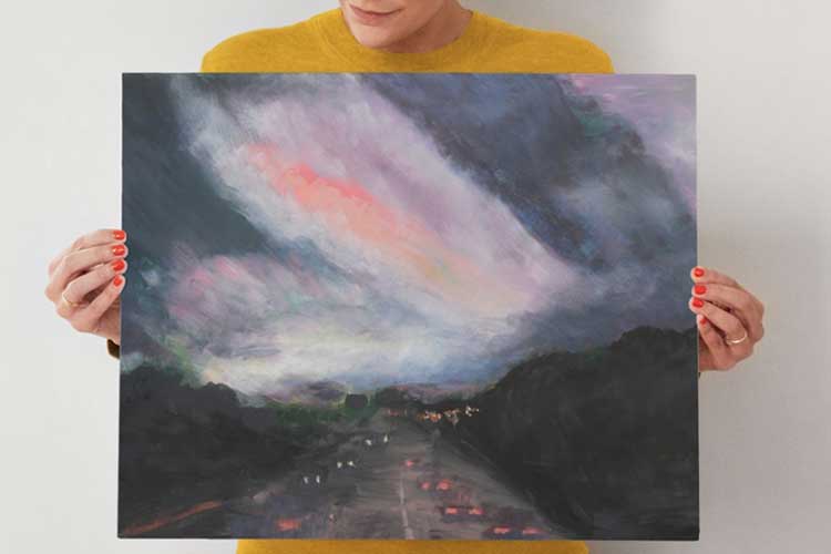 Painting night rider art work Susanna Nousiainen