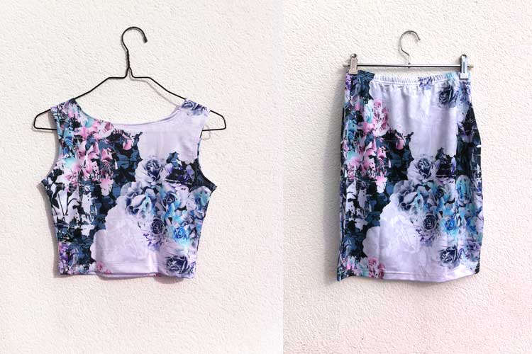 Rose flowers Surface pattern design clothing collection Paella Showroom by Susanna Nousiainen