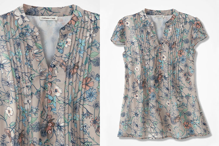 Wild flowers surface pattern design for coldwatercreek.com
