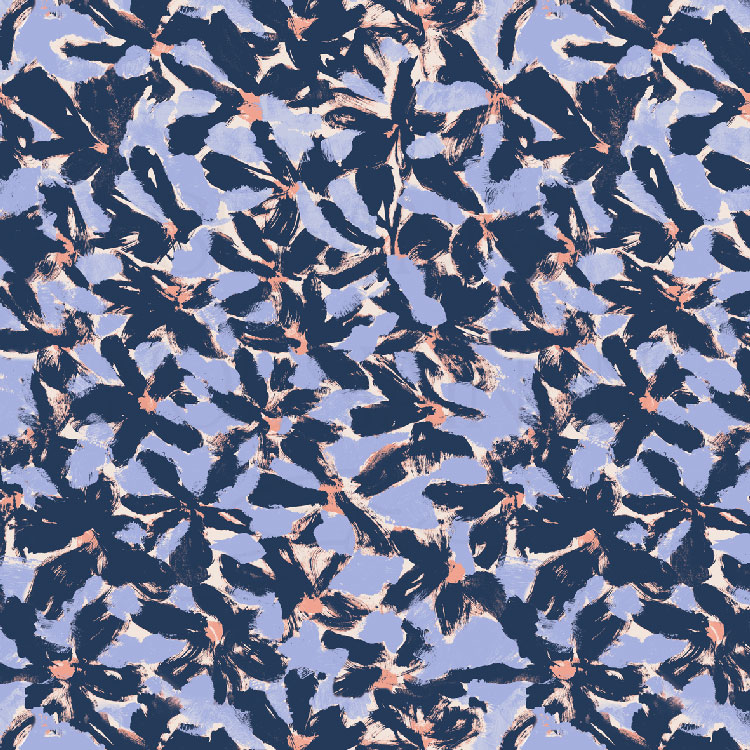 Purple Fractured Flowers